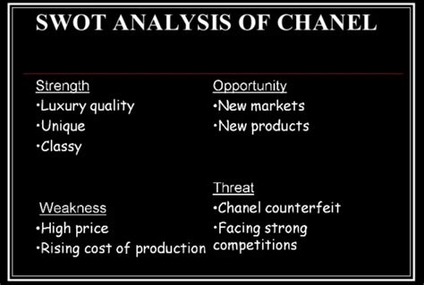 coco chanel swot analysis|A Detailed SWOT Analysis of Chanel + Infographics .